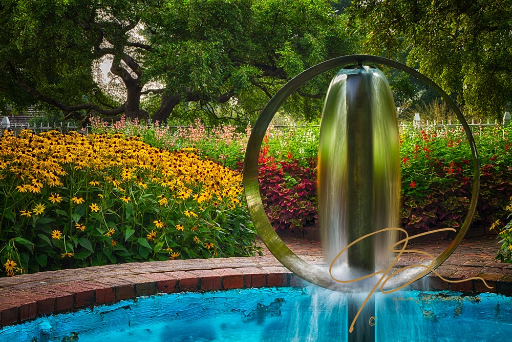 Round Water Sculpture, Prescott Park Garden Fountain, Portsmouth